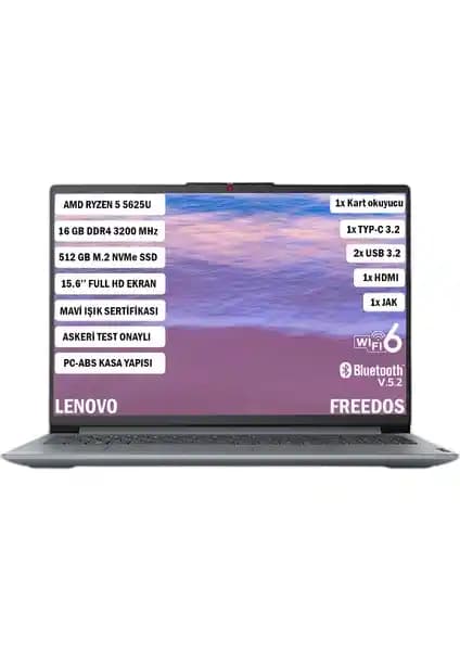 Lenovo Ideapad Slim 3 AMD Ryzen 5 ile Güçlü ve Şık Taşınabilir Bilgisayar Çözümü