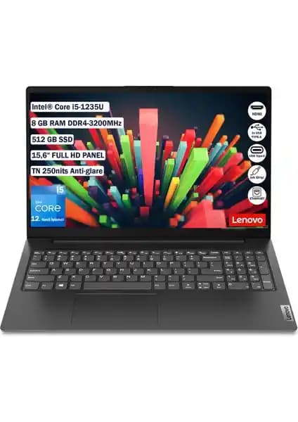 Lenovo V15 G3 Dizüstü Bilgisayar: Güncel ve Güçlü Performans Sunan Taşınabilir Laptop