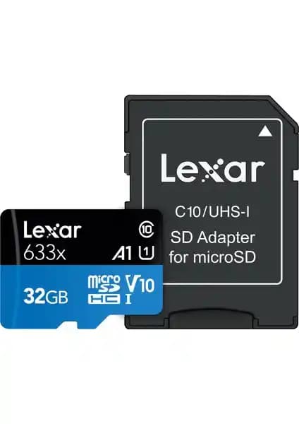 Lexar 633X 32GB microSDHC Hafıza Kartı Yüksek Performans ve Güvenilirlik Sağlar