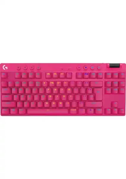 Logitech G PRO X TKL LIGHTSPEED Kablosuz Oyun Klavyesi Pembe Renk Seçeneği ile Yüksek Performans