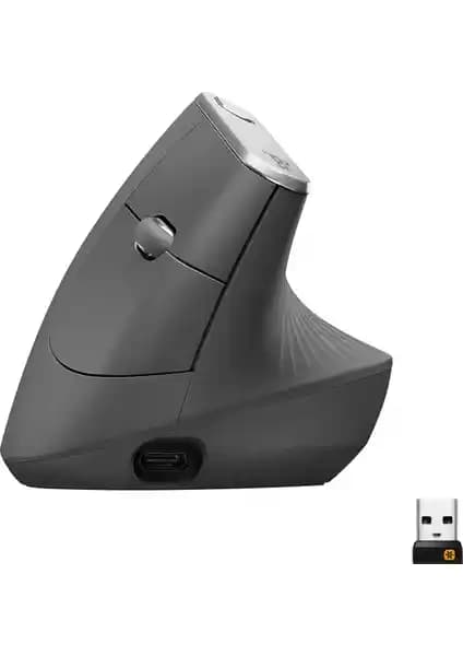 Logitech MX Vertical Ergonomik Dikey Mouse Yüksek Performans ve Uzun Pil Süresi ile