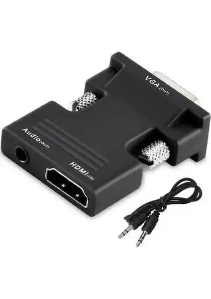 Maxgo 2163 Ses Destekli HDMI to VGA Kablo Çevirici - Yüksek Kalite ve Güvenilirlik