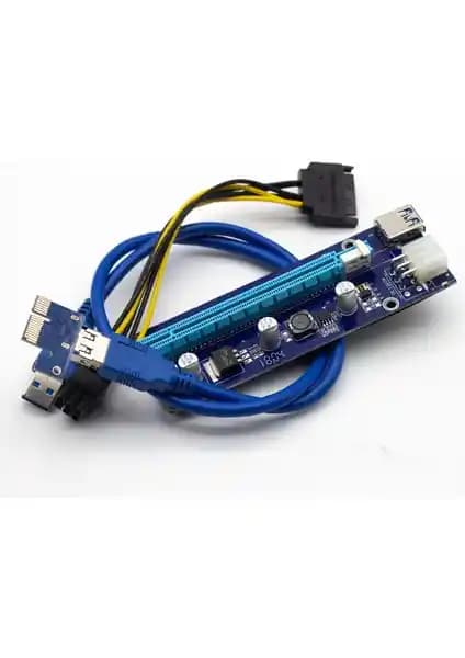 Merpa Mınıng-Ethereum PCIe Riser 1x to 16X Kablolu Performans Artırıcı