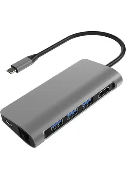 Mobitell Type-C 8'li Çoklu Bağlantı Adaptörü: Çok Fonksiyonlu ve Dayanıklı Tasarım