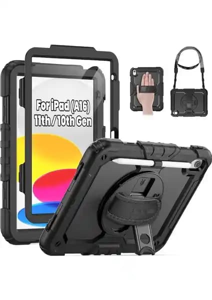 Moveteck Apple iPad 11. Nesil (A16) için Çok Fonksiyonlu Koruma Kılıfı