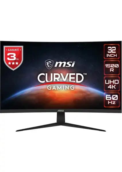 MSI G321CUV 31.5 İnç Kavisli UHD Oyun Monitörü Yüksek Performans ve Gelişmiş Özellikler