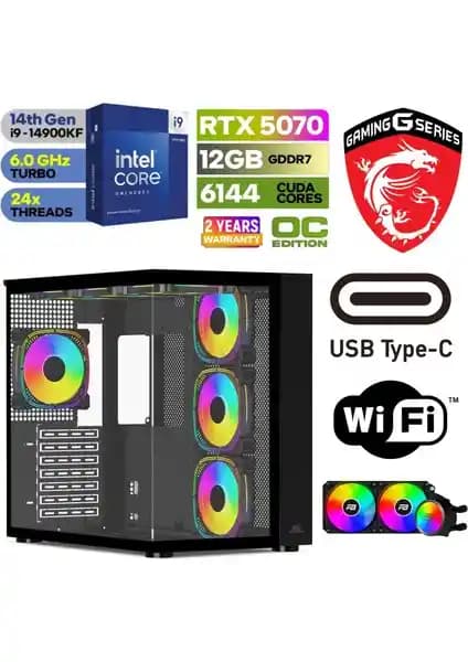 MSI Gaming PC DDR5 ve RTX 5070 ile Yüksek Performanslı Oyun ve İş İstasyonu