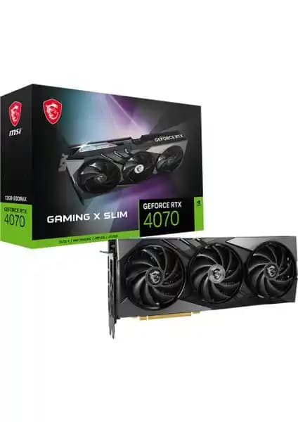 MSI GeForce RTX 4070 GAMING X SLIM Ekran Kartı Yüksek Performans ve Şık Tasarım Özellikleri