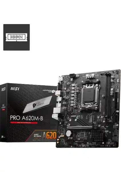 MSI Pro A620M-B DDR5 Anakart: Yüksek Performans ve Çok Yönlü Kullanım İçin Uygun