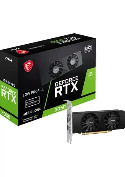 MSI VGA GeForce RTX 3050 LP 6G OC Profesyonel Kullanım İçin Yüksek Performanslı Ekran Kartı