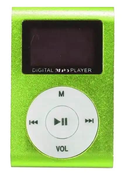 Newnet Dijital Ekranlı MP3 Player Yeşil Renkli Taşınabilir Müzik Cihazı 32 GB Hafıza