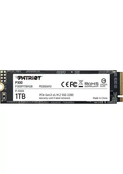 Patriot P300 1TB NVMe M.2 SSD Yüksek Hızlı ve Güvenilir Depolama Çözümü