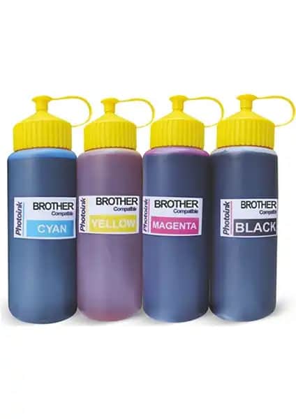 Photoink Brother Uyumlu 4 Renk 500 ml Mürekkep Seti Yüksek Kalite ve Ekonomik Çözüm
