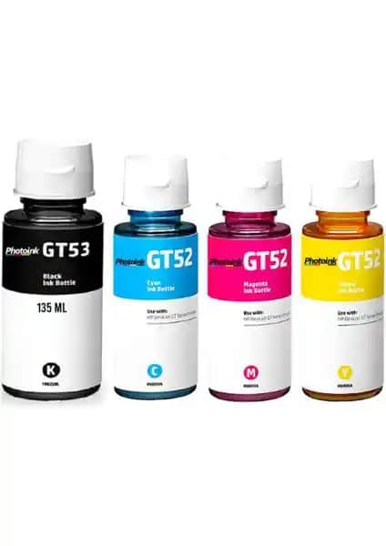 Photoink HP Gt Serisi Uyumlu Vivera Photoınk Plus Mürekkep Seti yüksek performans ve uygun fiyatla baskı çözümleri