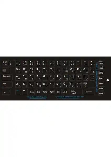 Platoon Rusça Klavye Sticker: Dayanıklı ve Kullanımı Kolay Çözüm