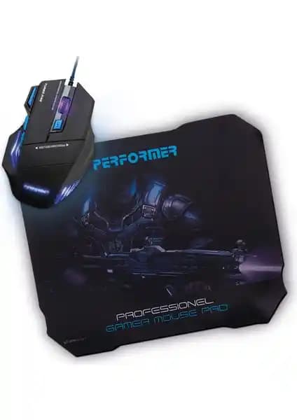 Polosmart Performer PGM-7 Oyuncu Mouse ve Mouse Pad Seti Yüksek Performans ve Estetik