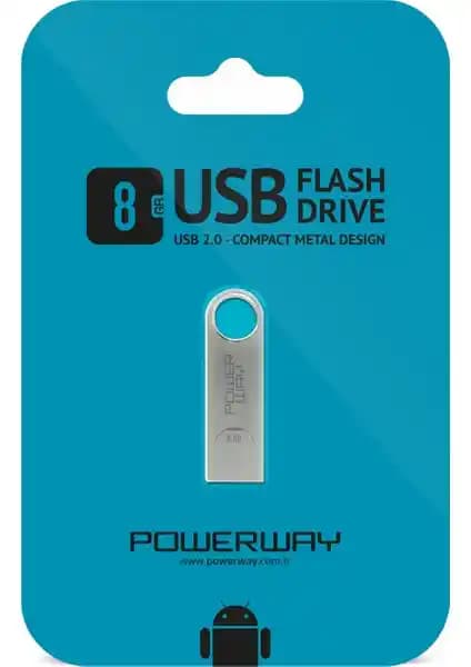 Powerway 8 GB USB Flash Bellek: Dayanıklı ve Pratik Çözüm Sunan Taşınabilir Depolama Cihazı