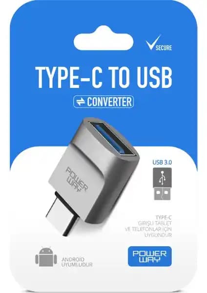 Powerway Type-C to USB 3.0 Adaptörü: Hızlı Veri Transferi ve Şık Tasarım Özellikleri