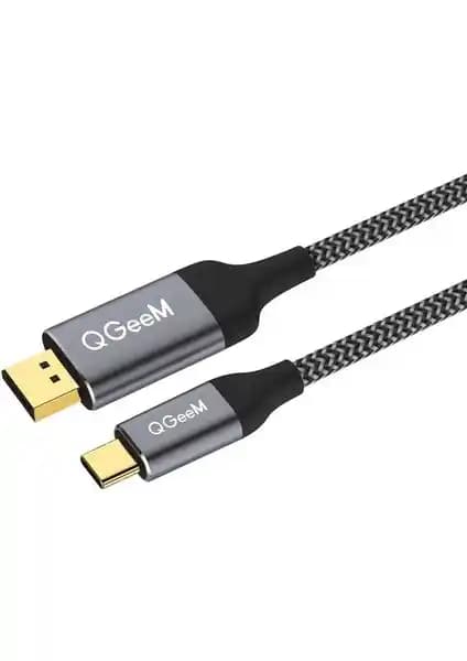 QGeeM QG-UA13 Type-C to DisplayPort Kablo: Yüksek Kaliteli Görüntü Aktarımı ve Dayanıklılık