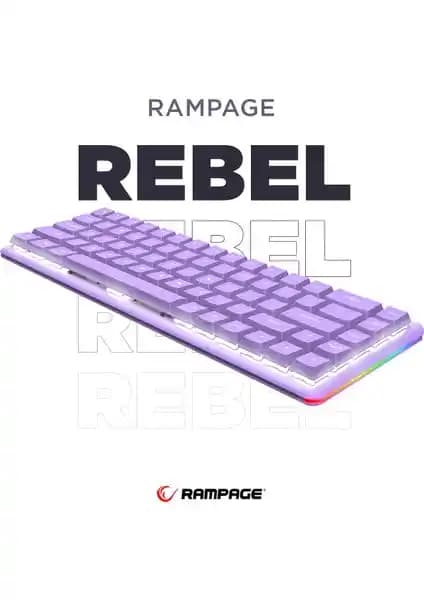 Rampage REBEL Mor Low Profile RED Switch: Şık Tasarımlı ve Yüksek Performanslı Oyun Klavyesi