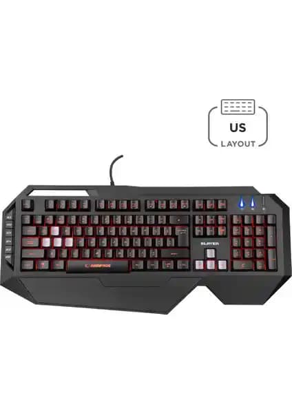 Rampage SLAYER KB-R11 Siyah USB Oyun Klavyesi ile Oyun Deneyiminizi Geliştirin