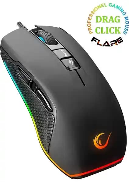 Rampage SMX-R51 Flare Profesyonel Gaming Mouse 10.000 DPI RGB LED ile Şık ve Dayanıklı Tasarım