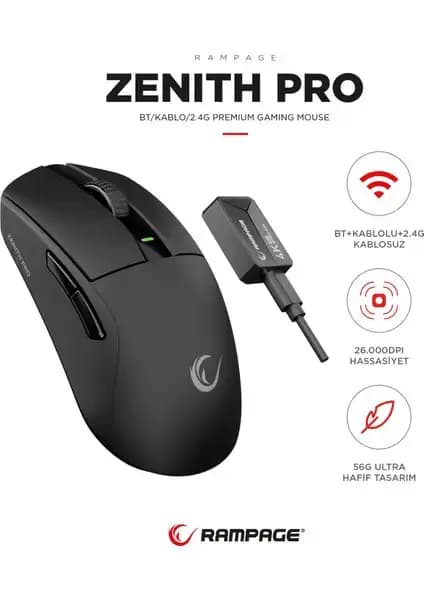 Rampage ZENITH PRO 4K BT Oyun Mouse İncelemesi ve Özellikleri