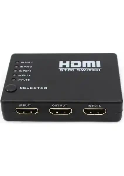 S-Line 5 Port HDMI Switch: Çok Yönlü ve Kullanışlı Çözüm Yüksek Kalite Görüntü ve Ses İçin