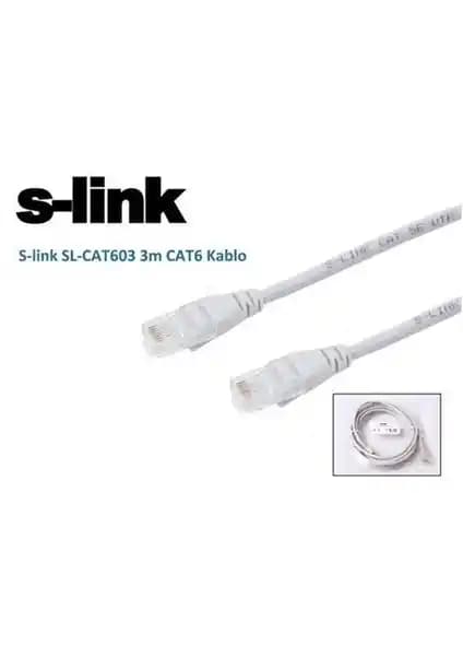 S-Link Sl-Cat603 3M Cat6 Utp Patch Kablo: Yüksek Performanslı Güvenilir Ağ Bağlantısı