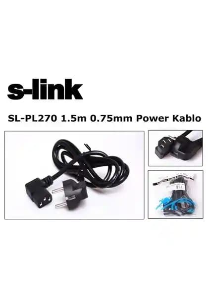 S-Link SL-PL270 1.5M 0.75mm Güç Kablosu Güvenilir Elektronik Güç Aktarımı