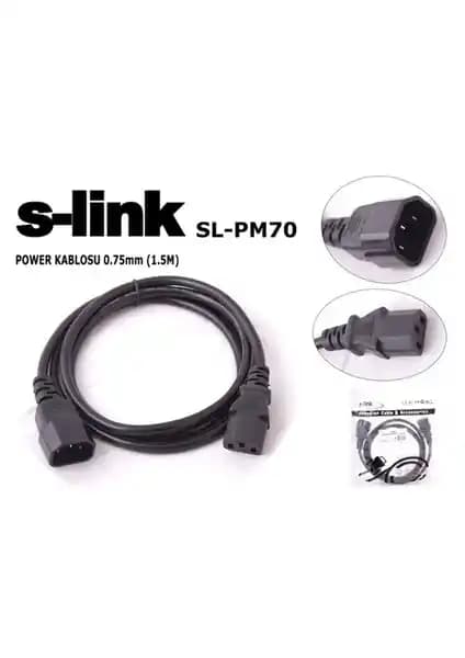 S-Link SL-PM70 1.5M Güç Kablosu Monitör ve Elektronik Cihazları İçin Güvenilir Bağlantı