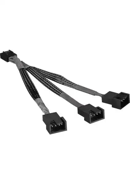 S-Link SLX-F301 3'e 1'e 4Pin Fan Birleştirme Kablosu 10cm örgülü dayanıklı tasarım