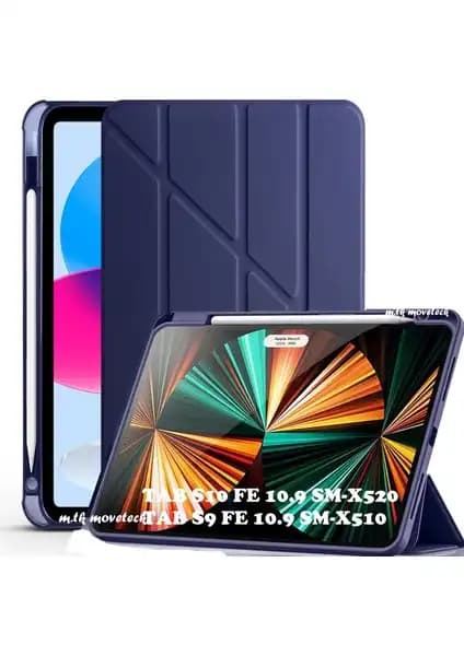 Samsung Galaxy Tab S9 Fe ve S10 Fe İçin Güçlü Koruma ve Çok Yönlü Kullanım Kılıfı