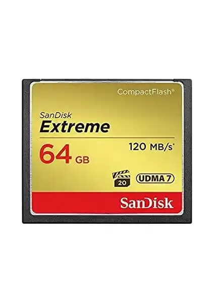 SanDisk 64GB CF Extreme Kart yüksek hız ve dayanıklılık sağlayan profesyonel depolama çözümü