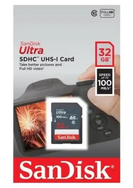 Sandisk Ultra 32GB SDHC Hafıza Kartı Yüksek Hız ve Güvenilirlikle Depolama Çözümü