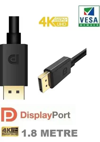 SHOW PRIME 4K DisplayPort Kablosu Yüksek Çözünürlük ve Performans İçin Güçlü Bağlantı Seçeneği