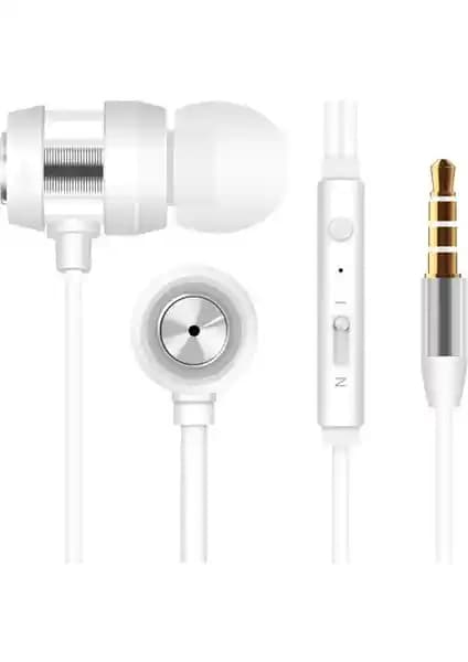 Snopy SN-J01 Mobil Telefon Uyumlu Kulak İçi Kulaklık Beyaz ve Gümüş Renk Seçenekleriyle