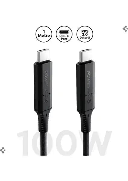 Spigen USB-C to USB-C 1 Metre Örgü Kablo Güç ve Veri Transferinde Yeni Standart