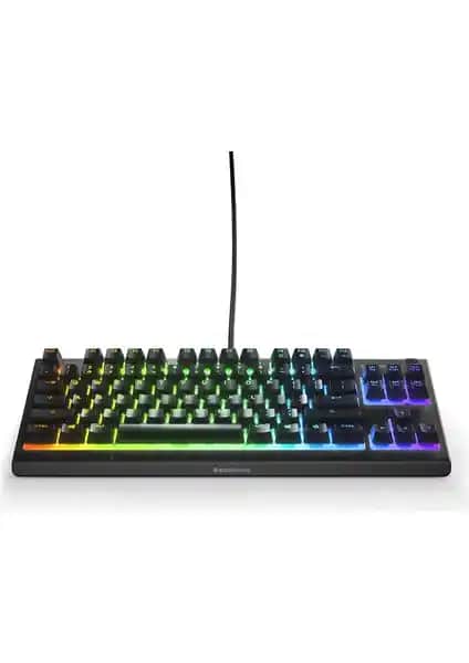 SteelSeries Apex 3 TKL Oyun ve Profesyonel Kullanım İçin Sıvı Dayanıklı ve Sessiz Klavye