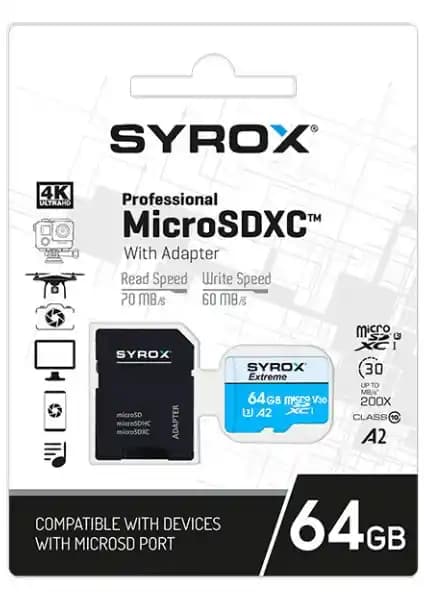 Syrox 64GB Micro SDHC Hafıza Kartı İncelemesi: Yüksek Performans ve Geniş Depolama Kapasitesi