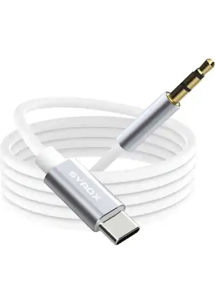 Syrox DT24T-J Type-C 3.5mm AUX Dönüştürücü: Yüksek Ses Kalitesi ve Dayanıklılık