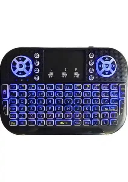 Techstorm Kobra Pro Türkçe Işıklı Dual Mode Mini Klavye: Çok Yönlü ve Taşınabilir Kullanım İçin Ideal