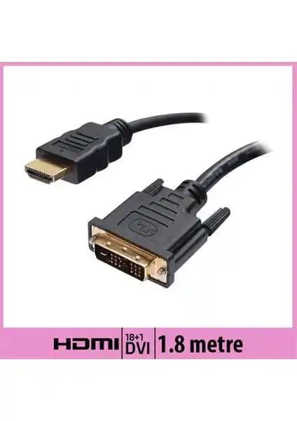 Ti-mesh HDMI-DVI Bağlantı Kablosu Siyah 1,8 Metre Uzunlukta Güvenilir Veri Aktarımı