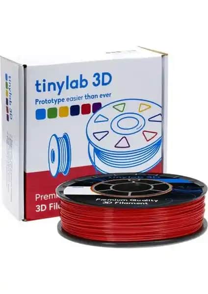 TinyLab 3D PLA Filament 1.75mm Kırmızı Yüksek Kalite ve Çevre Dostu Malzeme