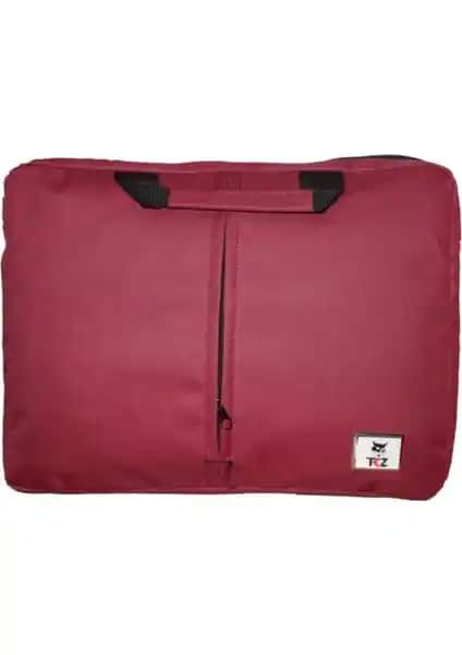 TKZ Cat-01 Dikişli Askılı Notebook Çantası Bordo Renkli ve Şık Tasarım