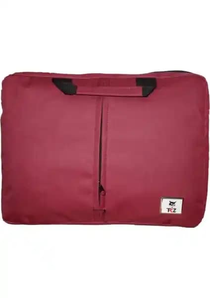 TKZ Cat-01 Dikişli Askılı Notebook Çantası Bordo Renkli ve Şık Tasarım