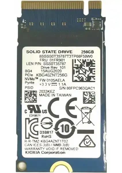 Toshiba KBG40ZNT256G 256GB M.2 PCIe NVMe SSD: Yüksek Hızlı Güvenilir Depolama Çözümü