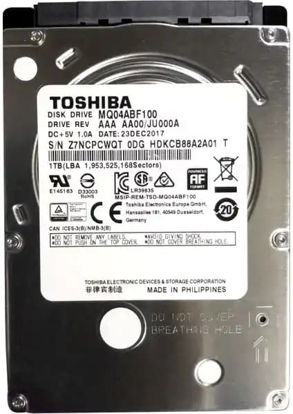 Toshiba Mobile Thin HDD 1TB 2.5 inç Sata Notebook Hard Disk MQ04ABF100 Özellikleri