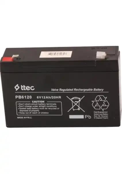 Ttec 6V 12AH Bakımsız Kuru Akü: Güç ve Güvenilirlik İçin Modern Çözüm