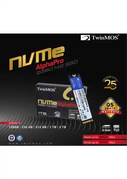 TwinMos 1TB M.2 PCIe Gen3 NVMe SSD: Yüksek Performans ve Güvenilirlik Sunan Depolama Çözümü
